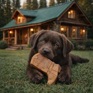 Wrangler Brown Dog Boot Toy